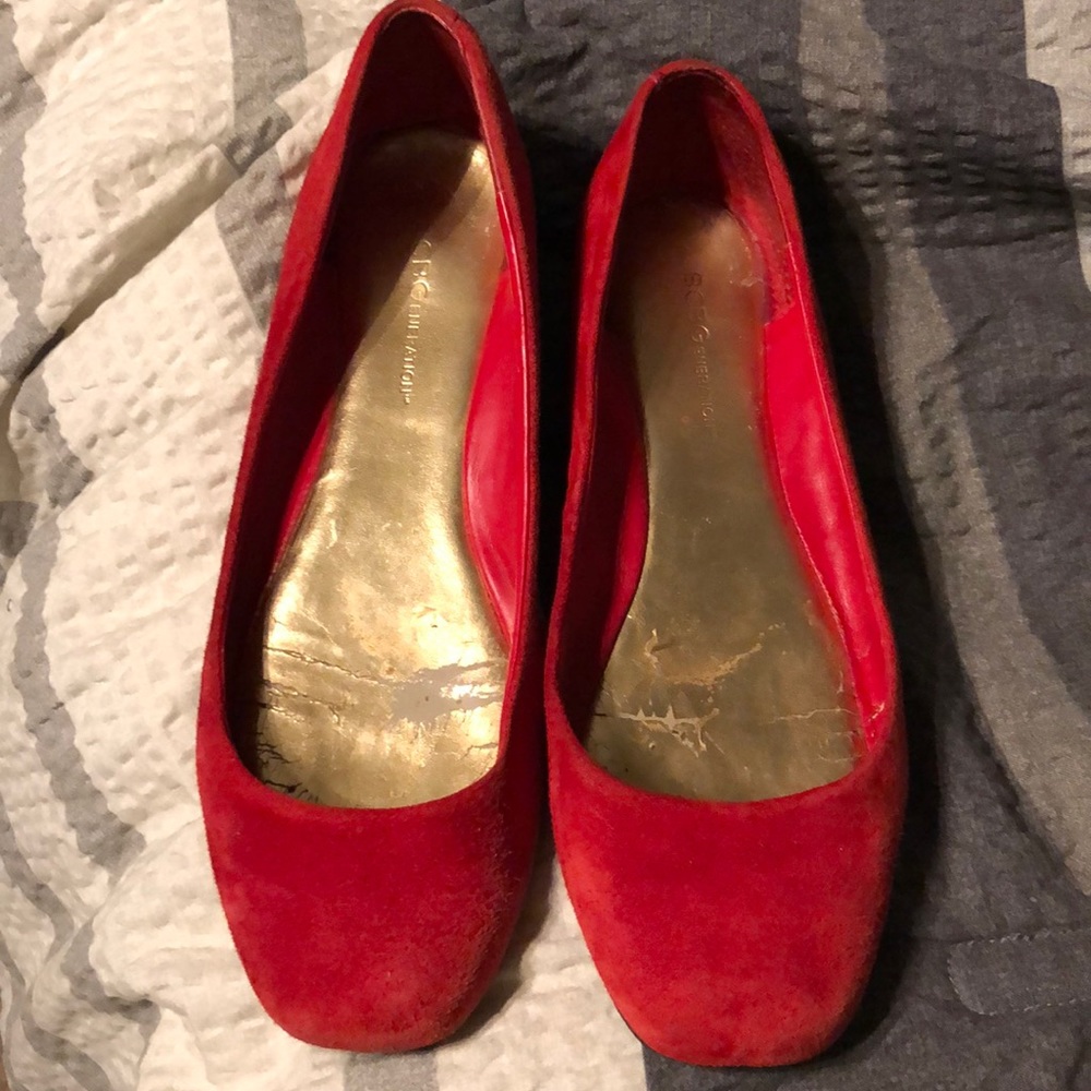 BCBGeneration Red Flats Size 8.5